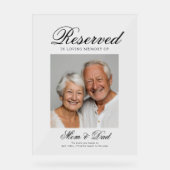 Reserved Seat - Photo Memorial Wedding Photo (Recto)