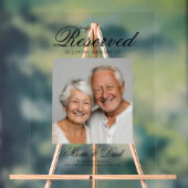 Reserved Seat - Photo Memorial Wedding Photo (Neutre)