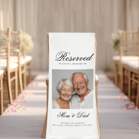 Reserved Seat - Photo Memorial Wedding Spandoek