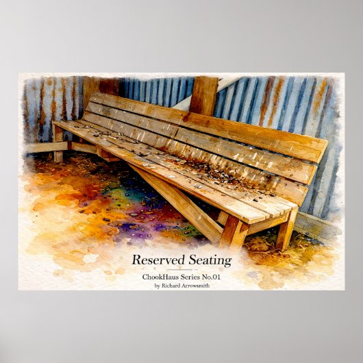 Reserved Seating Rustic ChicCoop Fine Art Poster (Voorkant)