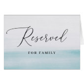 Reserved | Watercolor Blue Wedding Seating Sign (Devant Horizontal)