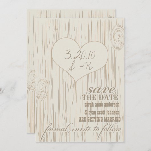 Reserveer de datum save the date (Voorkant / Achterkant)