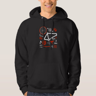 Reserveonderdelen voor mountainbikes bouwen de bij hoodie