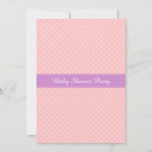 Réserver à thème, Chouette rose Bébé Invitations d (Dos)