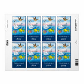 Réserver des Étiquettes avec des animaux mignons (Feuille entière)