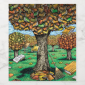 Réserver Étiquette à vin Arbre (Étiquettes simples)