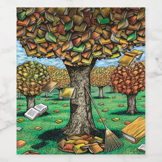 Réserver Étiquette à vin Arbre (Étiquettes simples)