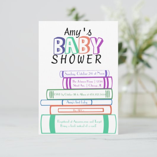 Réserver Invitation Baby shower à thème (Debout devant)