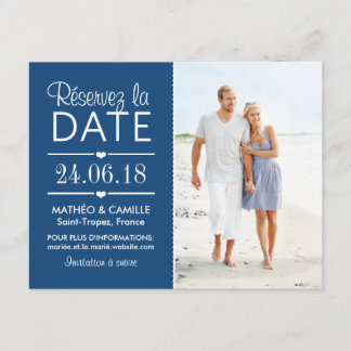 Réserver la Date du Mariage | Cartes Avec Photo Kaart