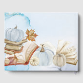 Réserver Thème Citrouille Baby shower Bleu Livre d (Verso)