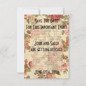 reserverij sparen de Datum (Achterkant)