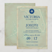 Réservez la date - Carte ancienne de Floride (Devant / Derrière)
