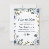 "Réservez la Date" Élégante Invitation de Mariage (Devant)