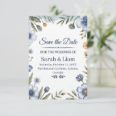 "Réservez la Date" Élégante Invitation de Mariage (Debout devant)