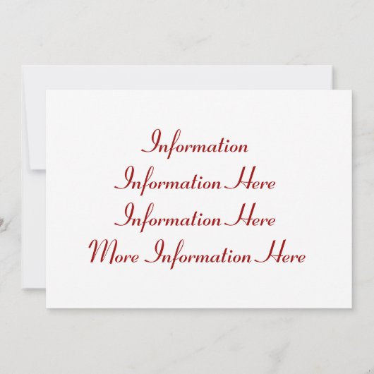 Réservez la date! Invitation (Dos)