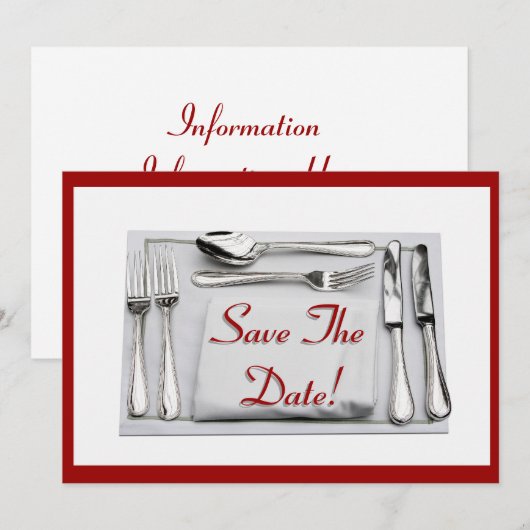 Réservez la date! Invitation (Devant / Derrière)