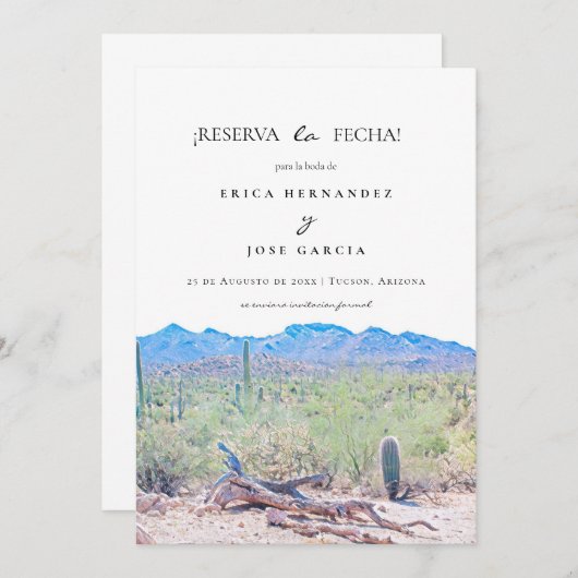 Réservez la Fecha ! Carte (Devant / Derrière)