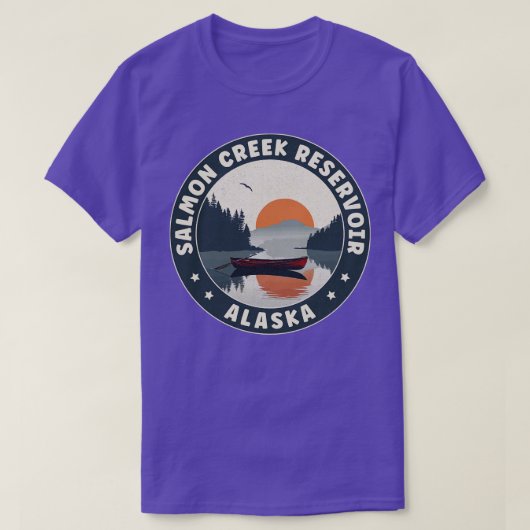 Réservoir de saumon Creek Alaska Sunset TShirt (Design devant)