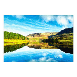 Réservoir Dovestone en hiver Photo agrandissement