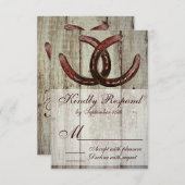 Réservoirs rustiques Pays Style Mariage RSVP (Devant / Derrière)