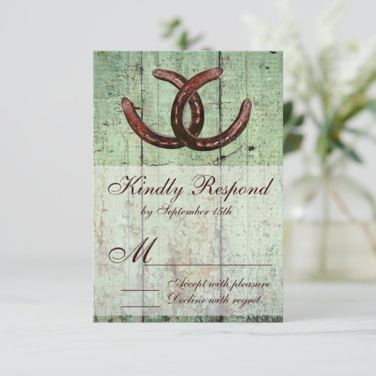 Réservoirs rustiques Pays Style Mariage RSVP (Debout devant)