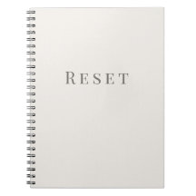 Reset – Minimalistisch typografie notitieboek