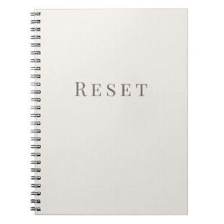 Reset – Minimalistisch typografie notitieboek