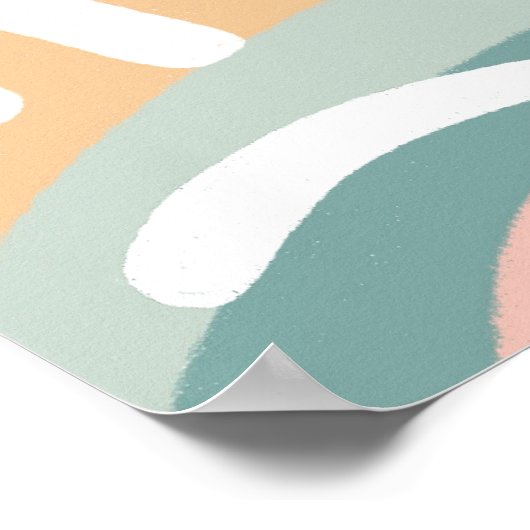 RESET REFOCUS HERSTART Kleurrijke Fun Bubble Lette Poster (Hoek)