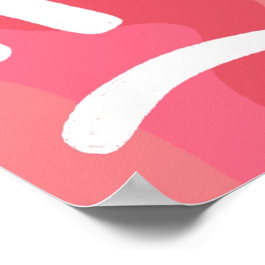 RESET REFOCUS HERSTART Kleurrijke Fun Bubble Lette Poster (Hoek)