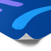 RESET REFOCUS HERSTART Kleurrijke Fun Bubble Lette Poster (Hoek)