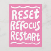 RESET REFOCUS HERSTART Leuke bellenbrieven INSPO Briefkaart (Voorkant)