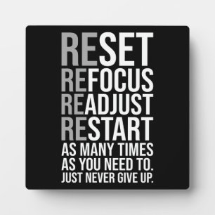 Reset Refocus Readapt - Gym, Hustle, Succes Fotoplaat