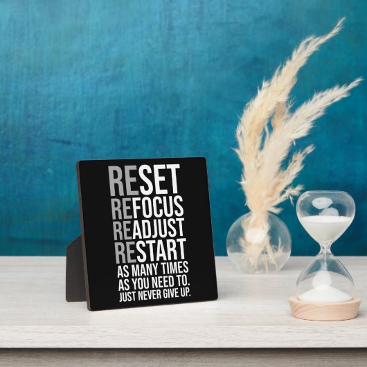 Reset Refocus Readapt - Gym, Hustle, Succes Fotoplaat (Insitu)