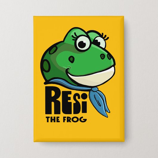 Resi the Frog Button (Voorkant)