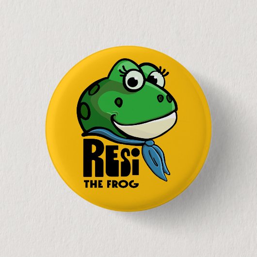 Resi the Frog Ronde Button 3,2 Cm (Voorkant)