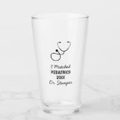 Residency Match Day Party Gift Medische School Glas (Voorkant)
