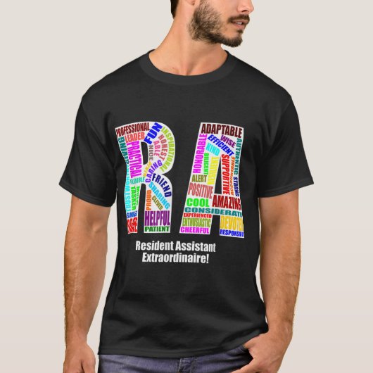 Resident Assistant RA-positieve kenmerken T-shirt (Voorkant)