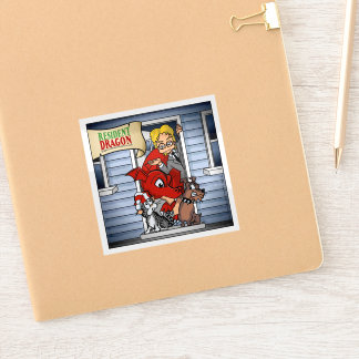 Resident Dragon Original Character Cast Group Sticker