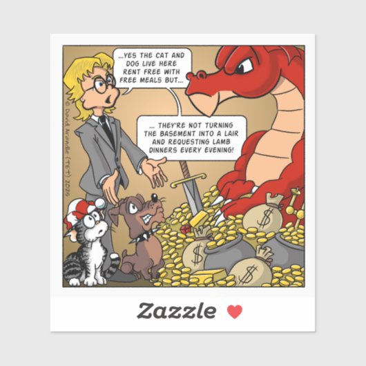 Resident Dragon - Turning the Basement into a Lair Sticker (Vel)