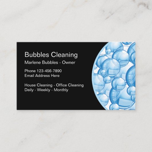 Residential Commercial Cleaning Service Visitekaartje (Voorkant)