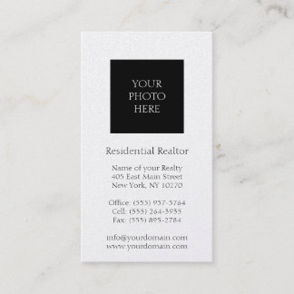 Residential Realtor Head Shot Gold Paper Visitekaartje