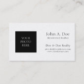 Residential Realtor Head Shot Platinum Paper Visitekaartje (Achterkant)
