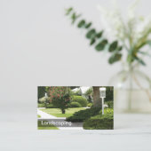 Residentieel landschapsontwerp visitekaartje (Staand voorkant)