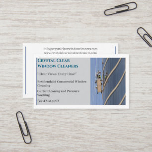 Residentiële commerciële reinigingsruitenreiniger visitekaartje