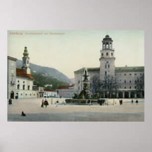 Residenzplatz Salzburg, Oostenrijk Poster