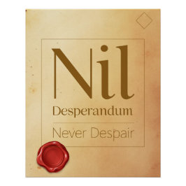 Resilicium Motivational Quote - Latin Poster Art Perfect Poster