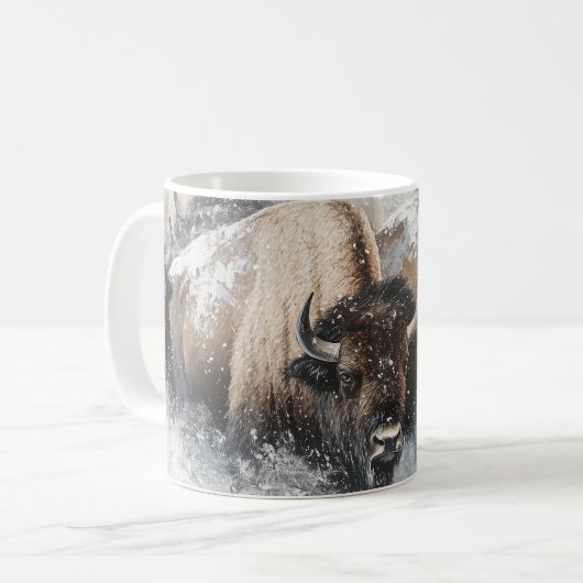Résilience hivernale : Bison Coffee Mug (Devant gauche)