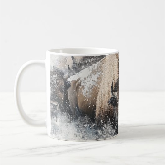 Résilience hivernale : Bison Coffee Mug (Gauche)