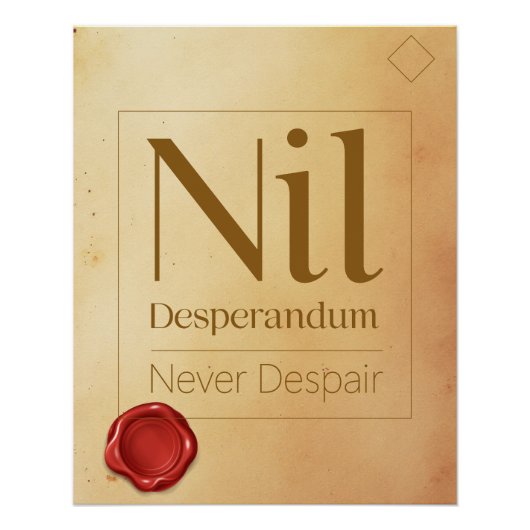 Resilience Motivational Quote - Latin Poster Art (Devant)