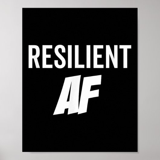 Resilient Af Strong Insrational Motivation  Poster (Voorkant)